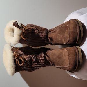 UGG Brown Leather Boots Size 8